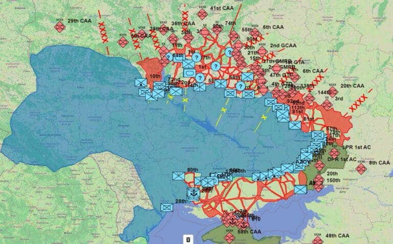 Lire la suite à propos de l’article Map of Russian invasion on March 22, 2022